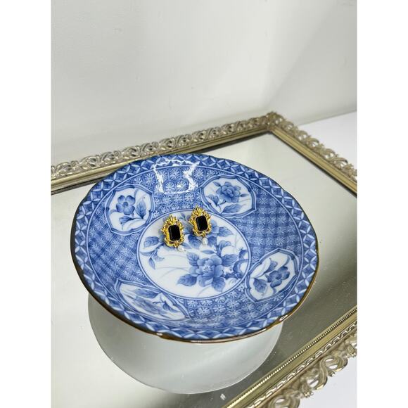 Vintage Takahashi San Francisco Porcelain Chinoiserie Bowl and Metal Stand - Picture 3 of 9